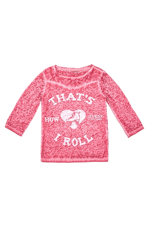 GUESS KIDS-Παιδική μπλούζα GUESS KIDS ροζ-κόκκινη    
